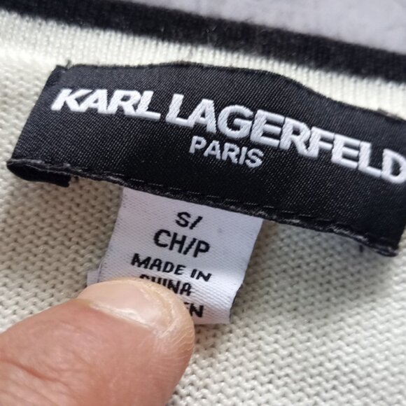 Karl Lagerfeld Eiffel Tower Bishop-Sleeve Sweater - Picture 2 of 7